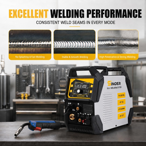 SSimder SD-4050 Pro 10-in-1 Aluminum MIG Welder Plasma Cutter Combo