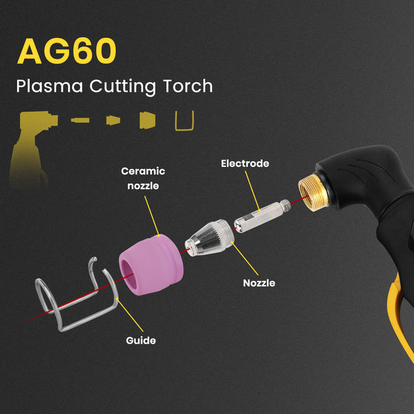 SSimder 30Pcs/55Pcs AG60P Plasma Cutter Torch Consumables