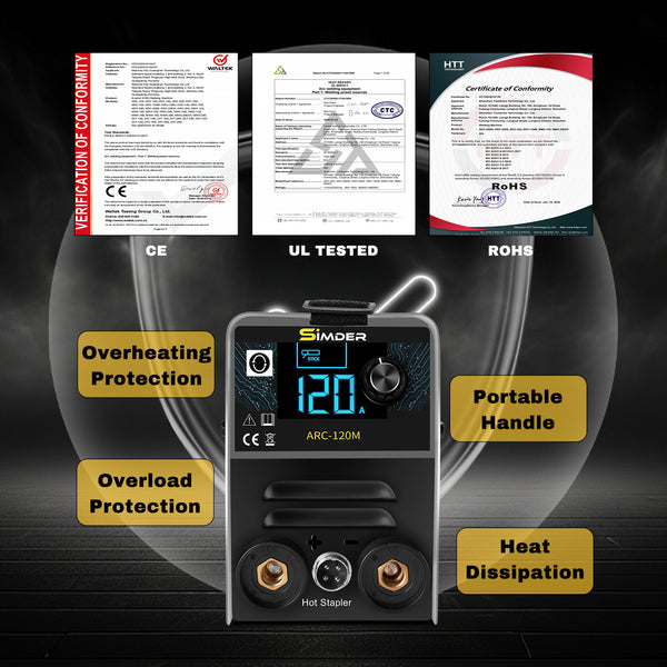 Saldatrice a elettrodo e pinzatrice a caldo SSIMDER ARC-120M