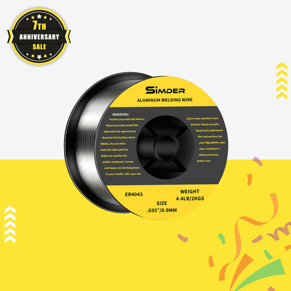 Cable de soldadura de aluminio de silicio ssimder ER4043 .035 "
