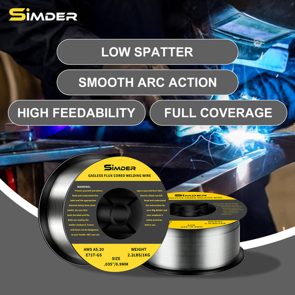 SSimder Flux Core Welding Wire E71TGS.035" 2lbs