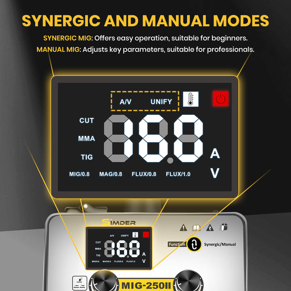 SSIMDER MIG-250 6 In 1 Welder&Plasma Cutter Welder