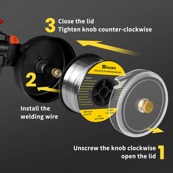 Pistola de carrete de soldadura de aluminio de 16 pies y 200 amperios de aluminio