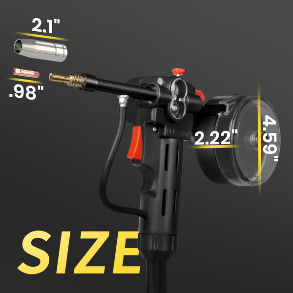 Pistola de carrete de soldadura de aluminio de 16 pies y 200 amperios de aluminio