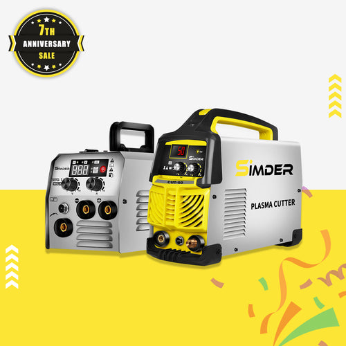 SSIMDER CUT-50PRO Pilot Arc Plasmaschneider + SD-5010PRO 5-in-1 Schweißgerät, Heißhefter und Lötkolben