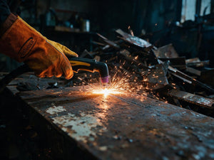 Pilot arc plasma cutting rusty painted steel, non-contact start