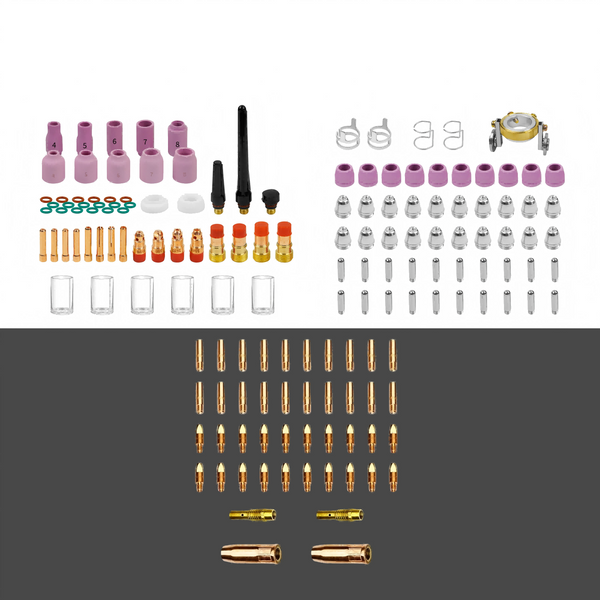 Simder SD-4050Pro 2026 consumables package with 360 pieces laid out