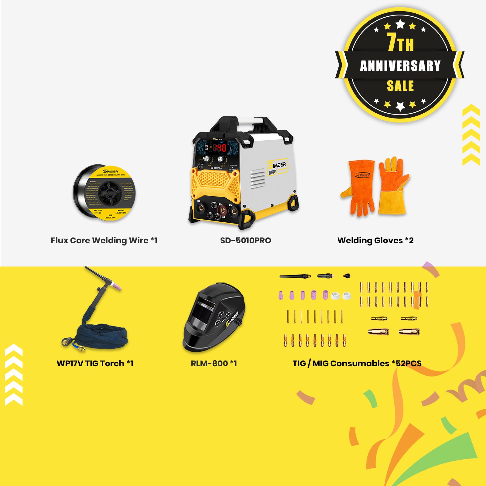 SSimder SD-5010 PRO 5-in-1 Welder, Hot Stapler&Soldering Iron