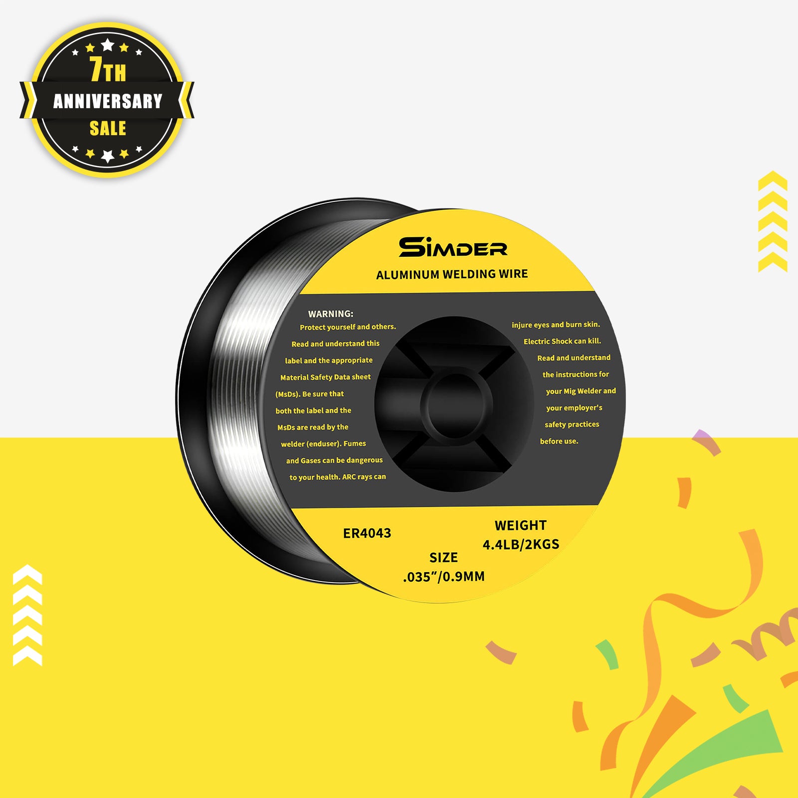 SSimder Silicon Aluminum Welding Wire ER4043 .035