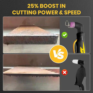 SSimder Upgraded CUT-50 PRO Pilot Arc Plasma Cutter - cutting in use