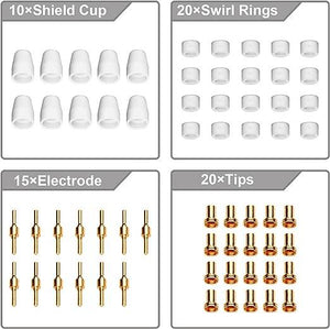 SSIMDER Plasma Cutter Torch Torch Consumibles Pack 65pcs