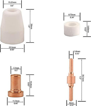 SSIMDER Plasma Cutter Torch Torch Consumibles Pack 65pcs