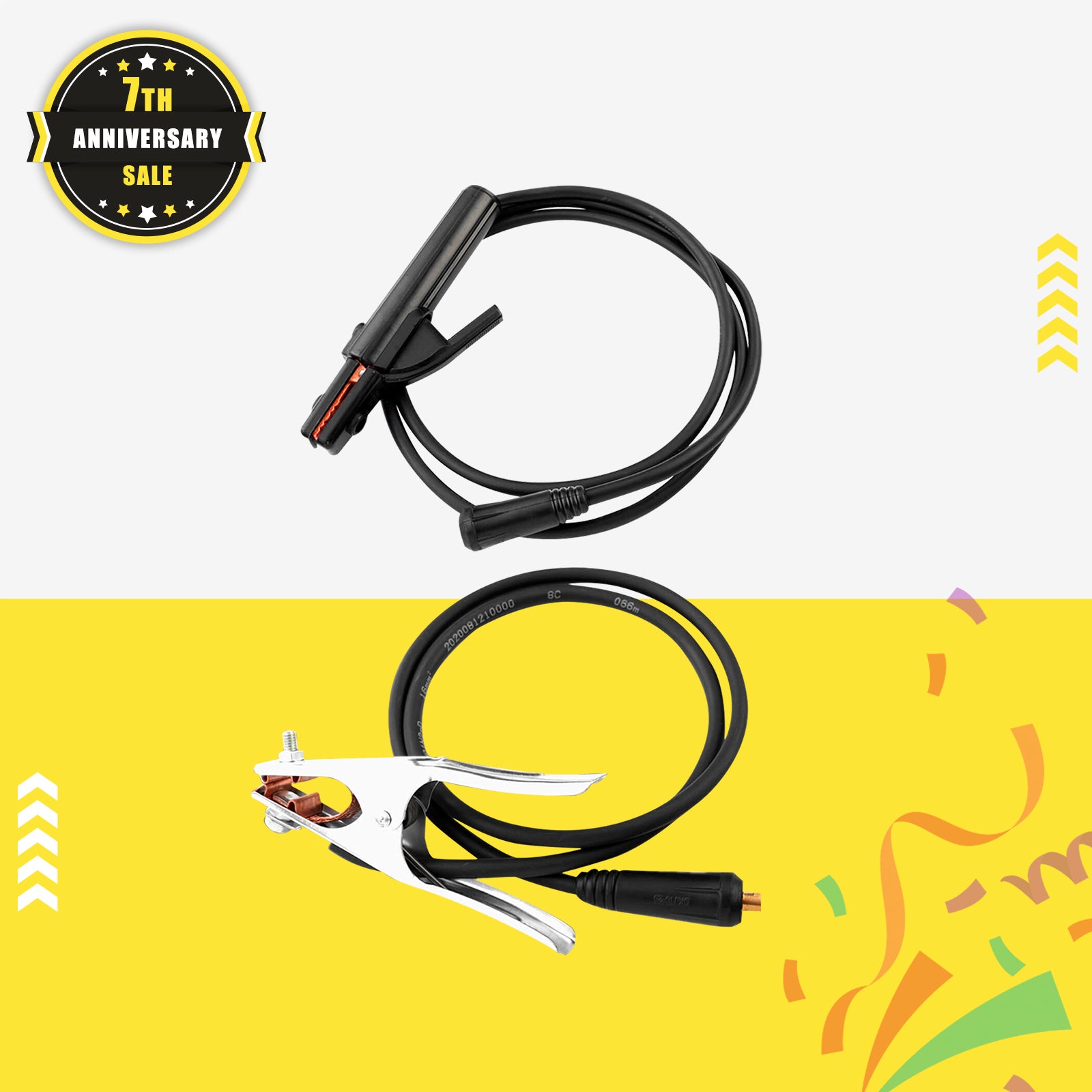 SSimder Welding Electrode Holder & Ground Clamp Pack