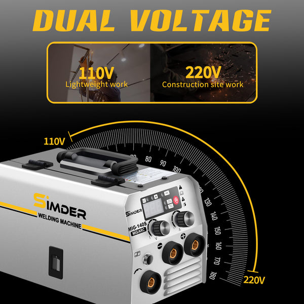DE-SSimder MIG-140S Gasless 2 in 1 MIG Welder