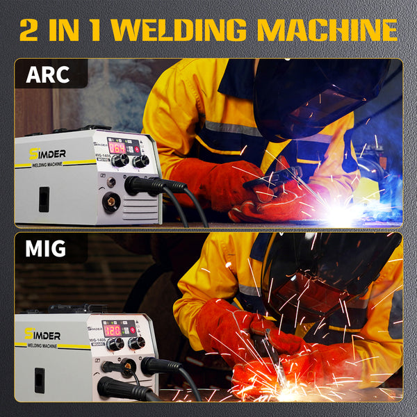 SSimder MIG-140S Gasless 2 in 1 MIG Welder