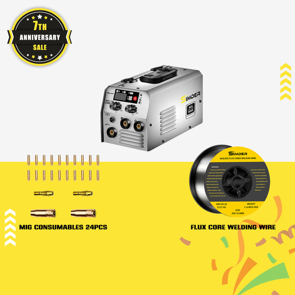 DE-SSimder MIG-140S Gasless 2 in 1 MIG Welder