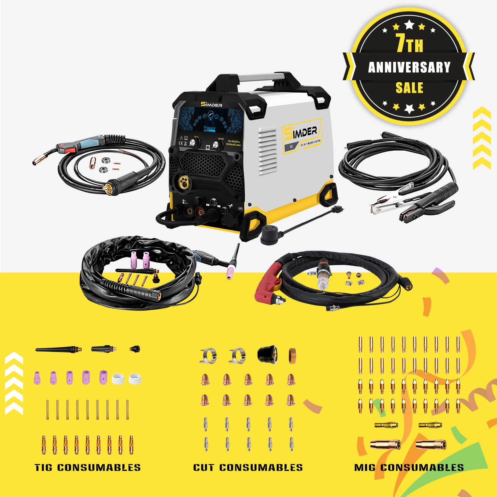 SSIMDER Upgrade SD-4050PRO (2024) 10-in-1 Aluminiumschweißer & Cutter