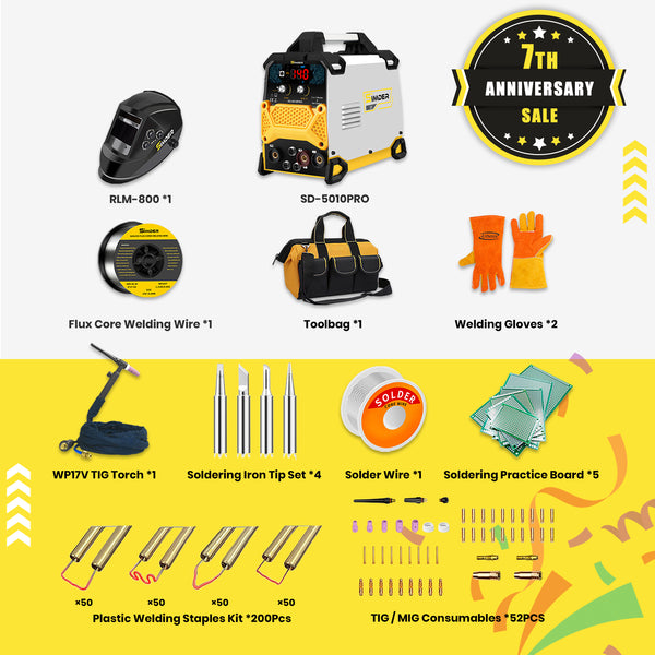 SSimder SD-5010 PRO 5-in-1 Welder, Hot Stapler&Soldering Iron
