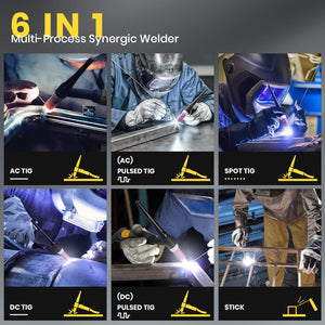SSimder TIG-250AC 6 in 1 AC Pulse TIG Welder - TIG welding