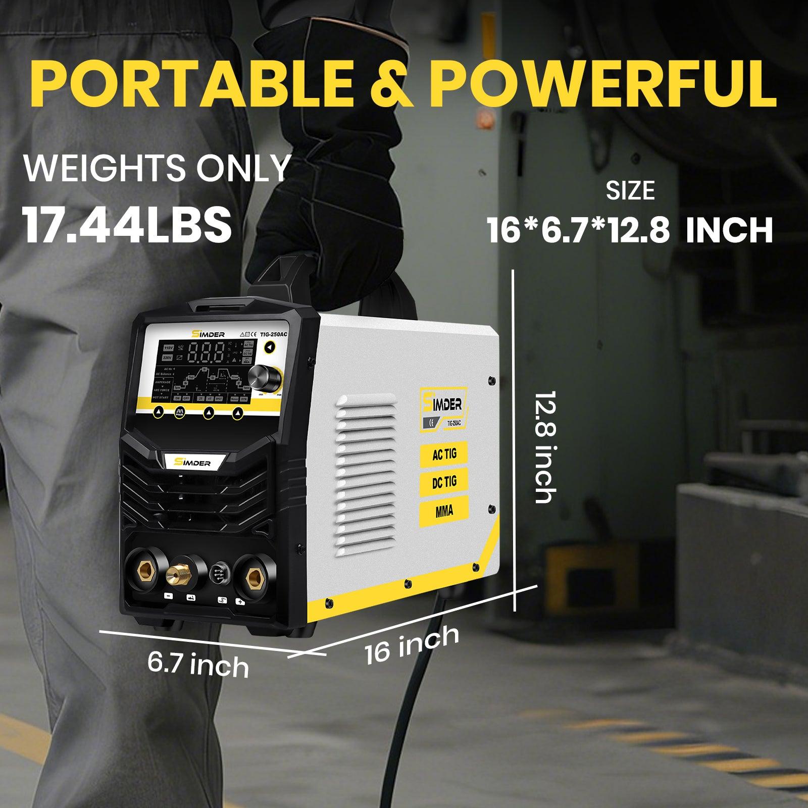 SSimder TIG-250AC 6 in 1 AC Pulse TIG Welder