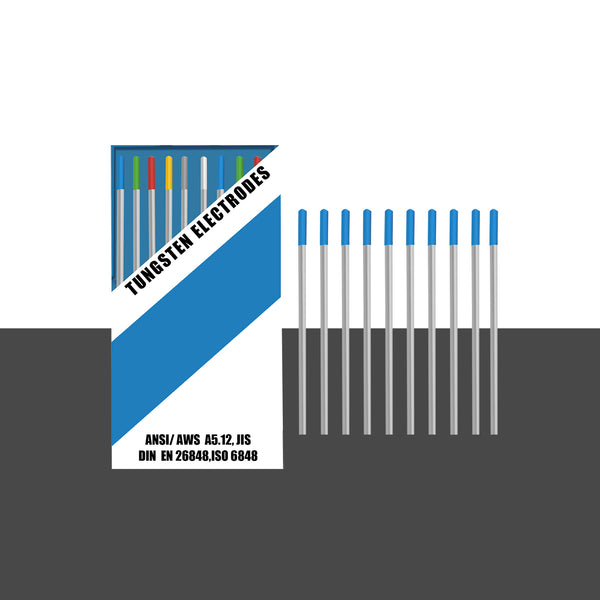Elettrodo di tungsteno per saldatura TIG blu SSimder WL20, confezione da 10
