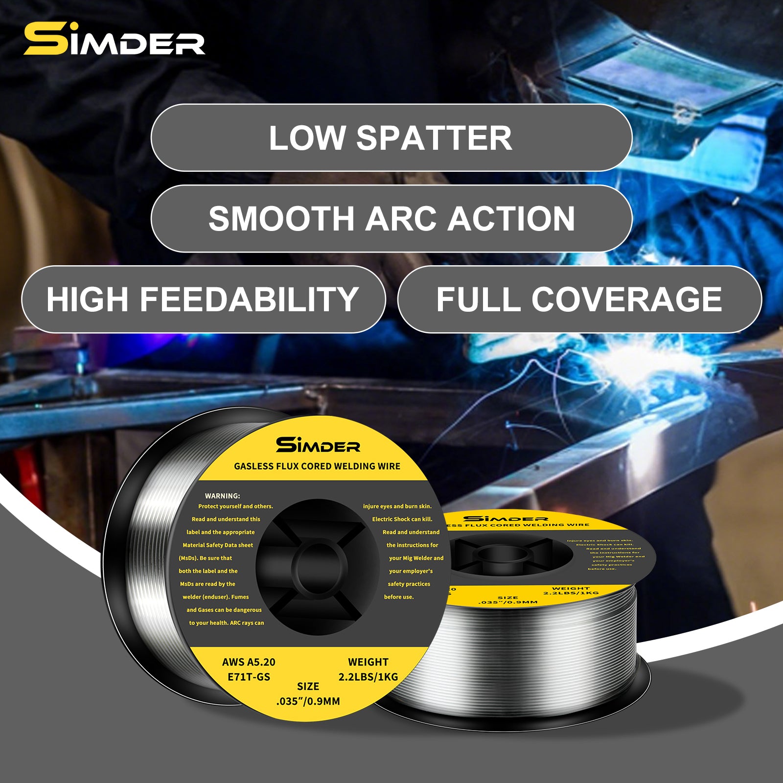 Ssimder Flux Core -Schweißdraht E71TGS.035 