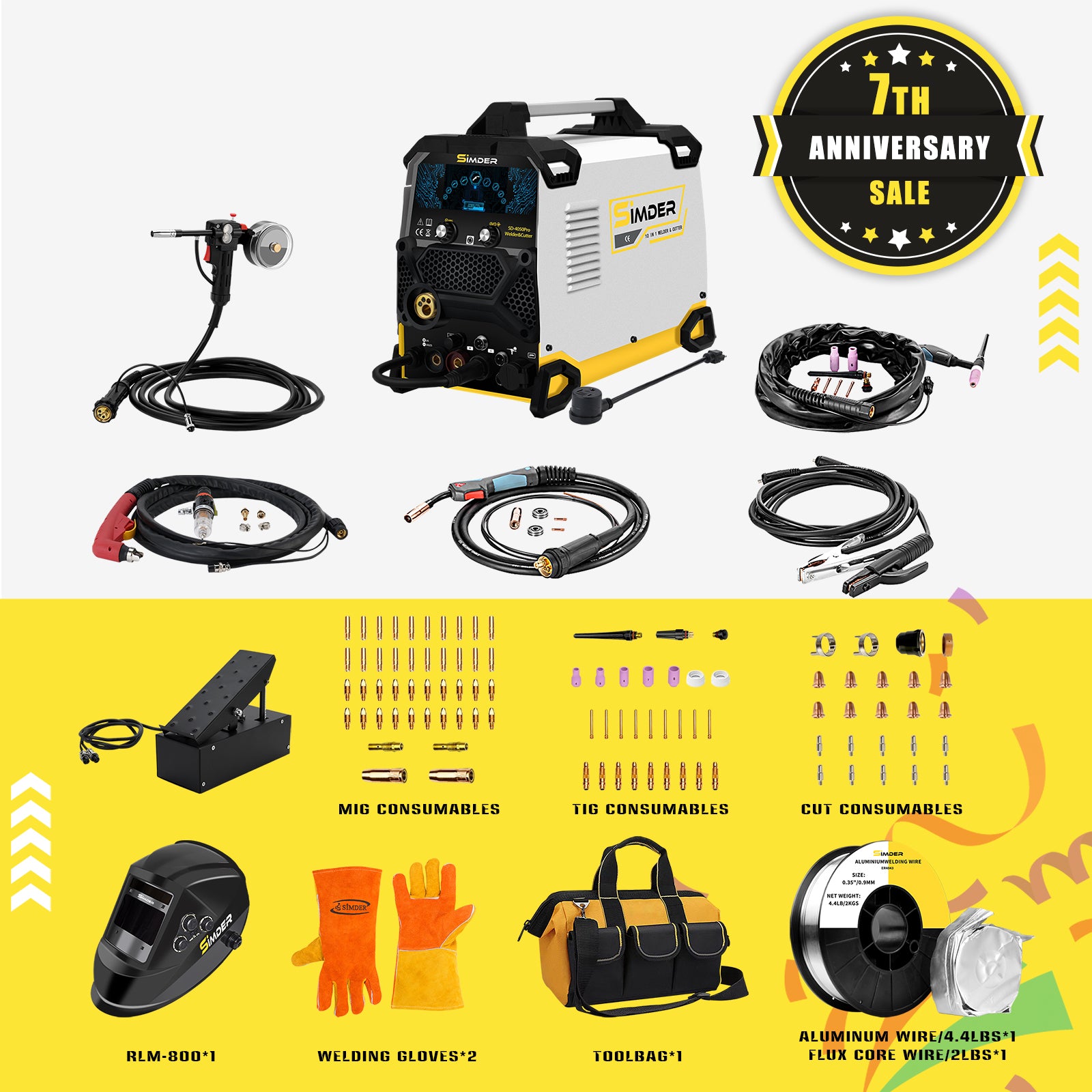 SSIMDER Upgrade SD-4050PRO (2024) 10-in-1 Aluminiumschweißer & Cutter