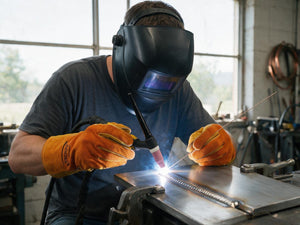 Lift TIG welding steel with filler rod using the Simder MIG-250