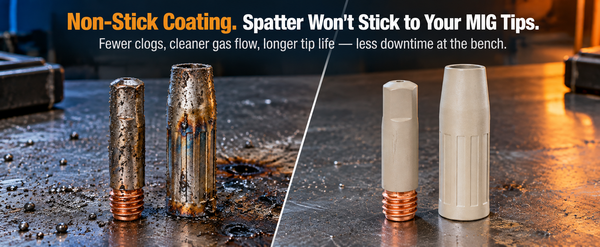 comparison of our non-stick coating mig tips and others